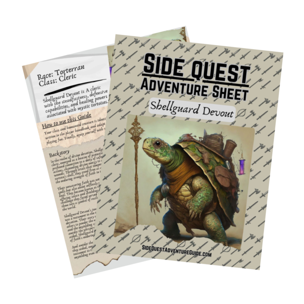 Shellguard Devout Cleric - Side Quest Adventure Sheet