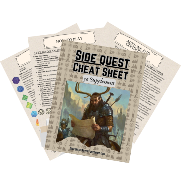 Side Quest Cheat Sheet